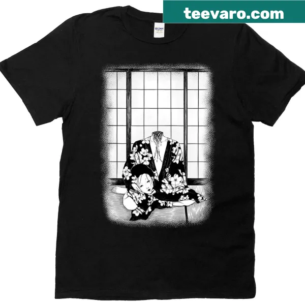 Stylized Geisha T-shirt showcasing traditional Japanese elegance.