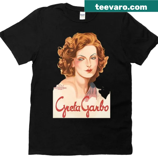 Vintage-inspired t-shirt featuring Greta Garbo graphic