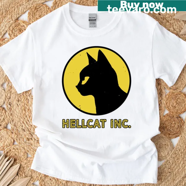 Oversized T-shirt with a bold Hellcat comic book logo design