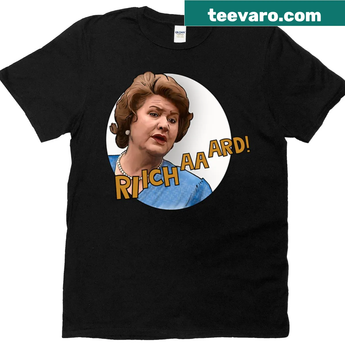 Hyacinth Bucket Keeping Up Appearances T-shirt with humorous text — on a men's t-shirt