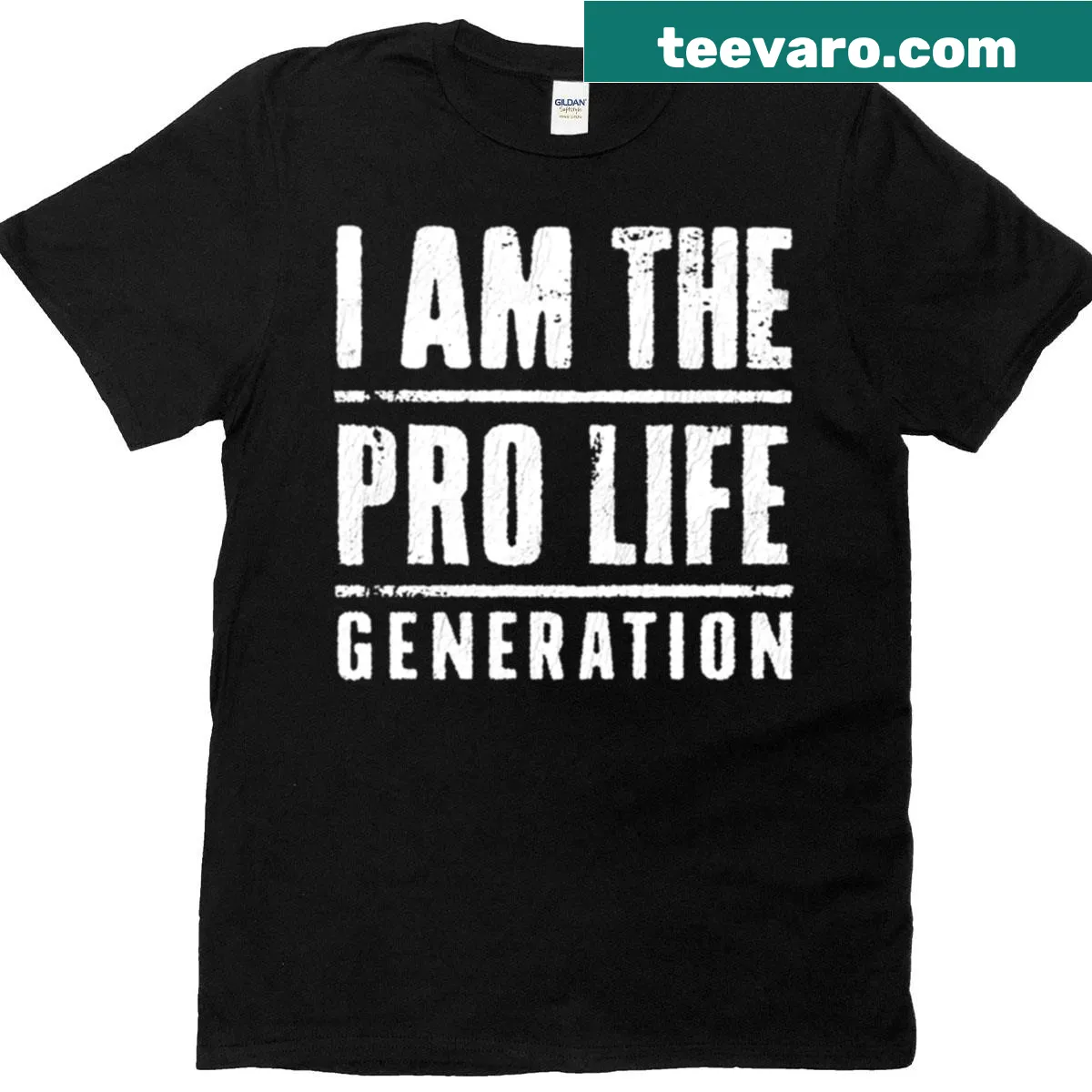 Pro-life Generation T-shirt with empowering message — on a men's t-shirt