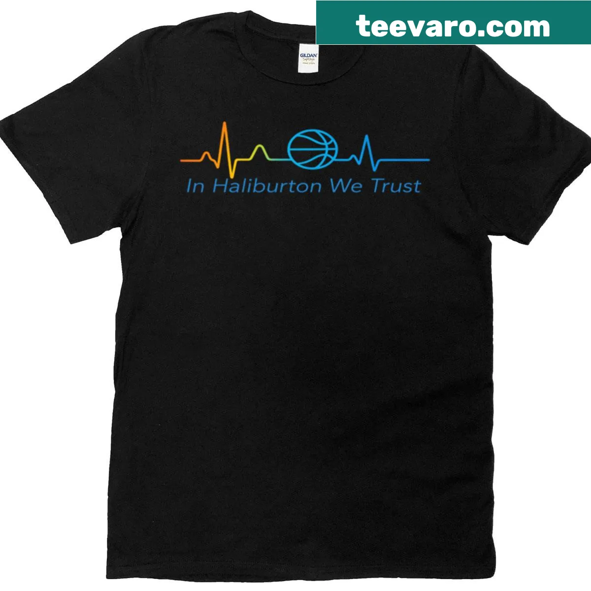 Typographic design honoring Tyrese Haliburton on T-shirt — on a men's t-shirt