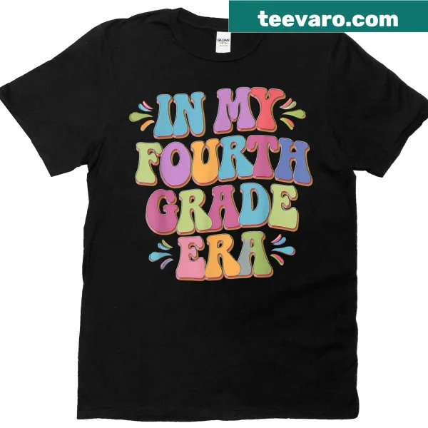 Cute retro fourth grade t-shirt for students and teachers