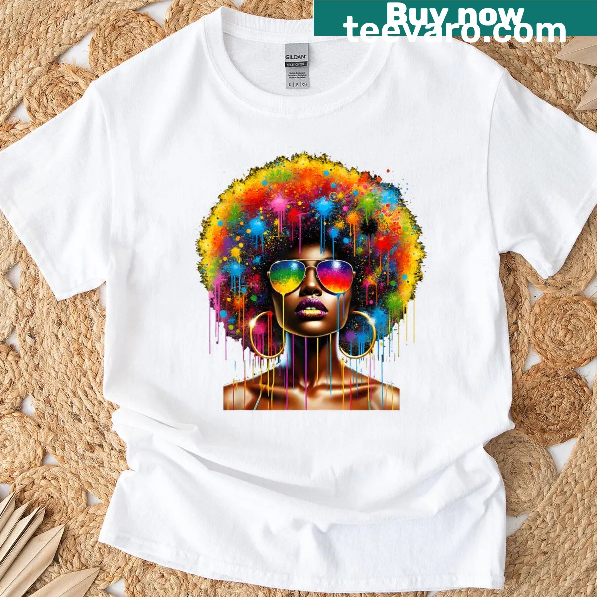 Empowering T-shirt celebrating Black women and Juneteenth — on a men's t-shirt