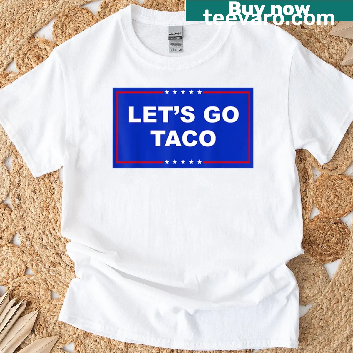 Funny taco-themed t-shirt with playful graphic design — on a men's t-shirt
