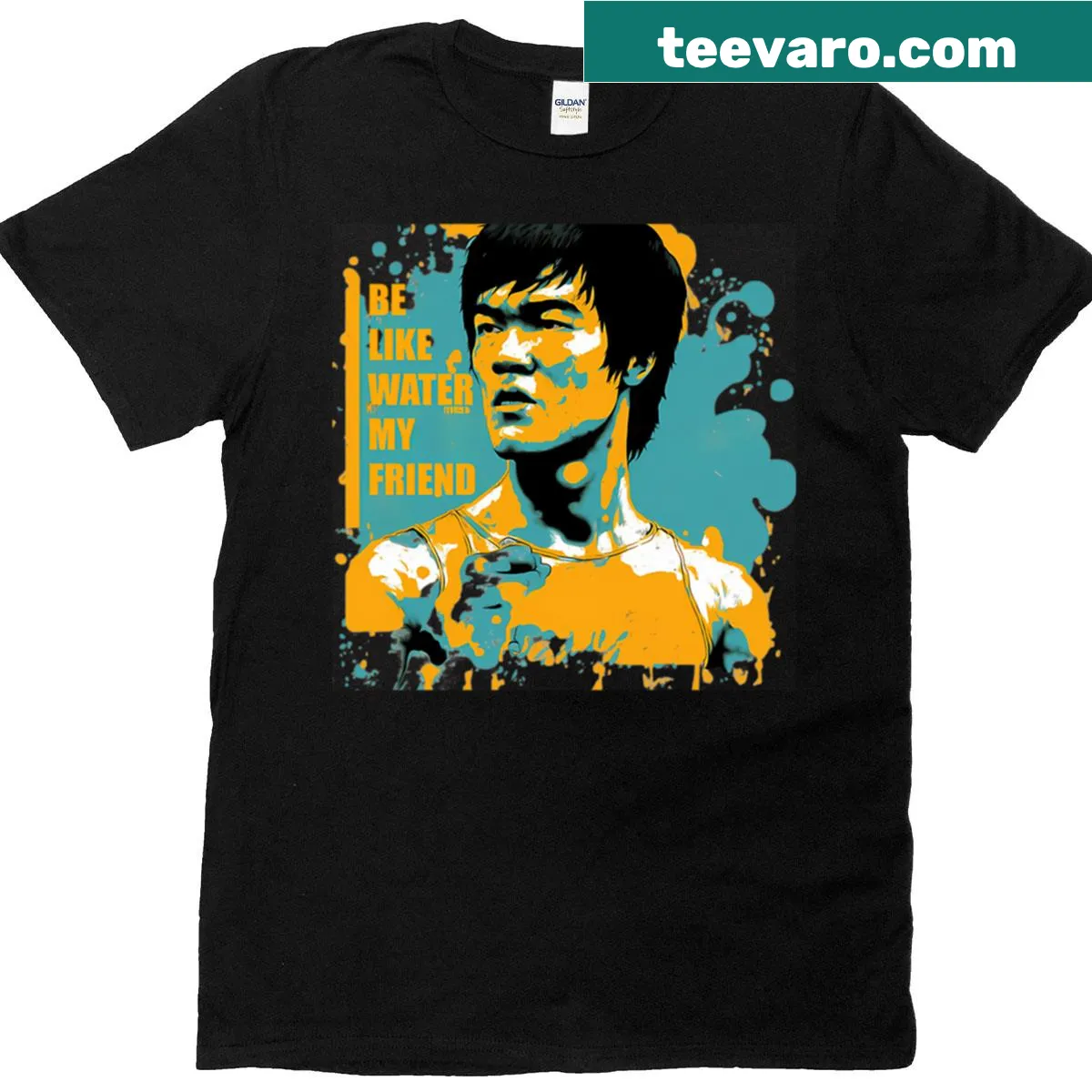 Vintage-style T-shirt inspired by kung fu movies featuring Master Dragonlee — on a men's t-shirt