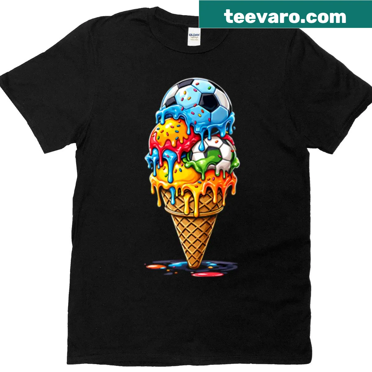 Dynamic sports t-shirt featuring a bold scoop graphic — on a men's t-shirt