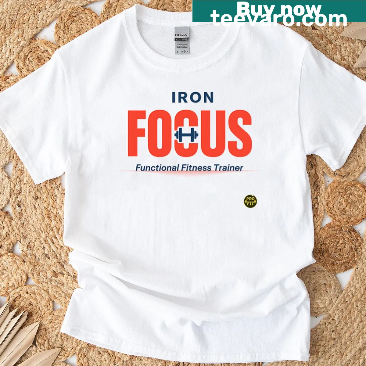 Inspirational fitness shirt with bold typography promoting mental and physical strength — on a men's t-shirt