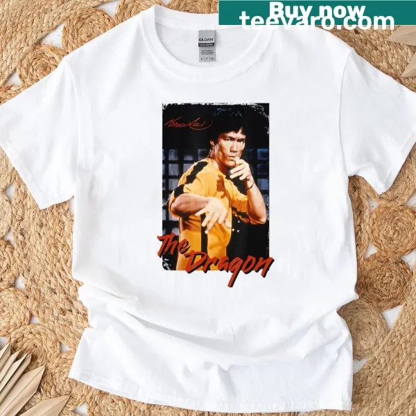 Vintage logo t-shirt featuring a dragon and actor theme