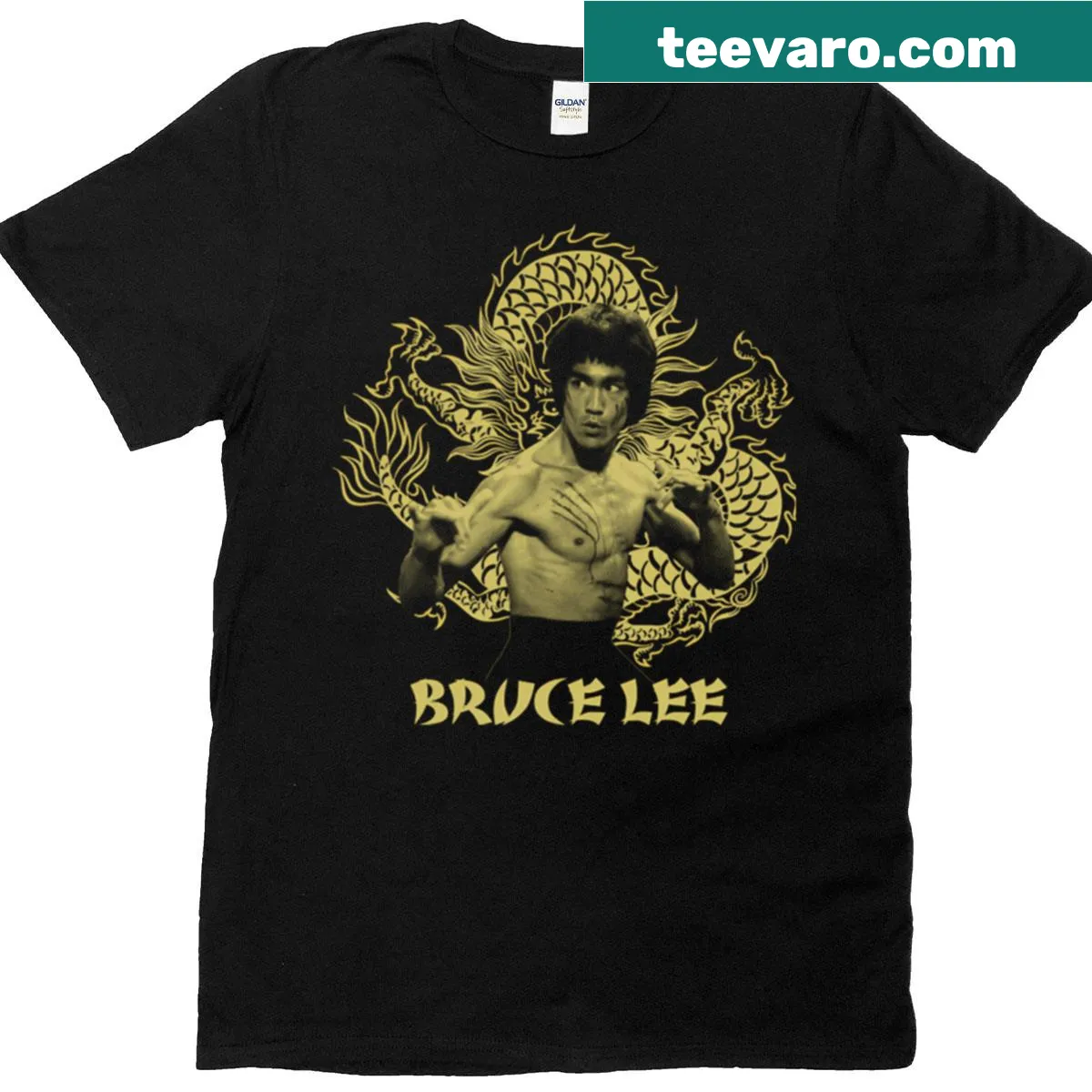 Vintage T-shirt with Dragonlee Kungfu master graphic — on a men's t-shirt