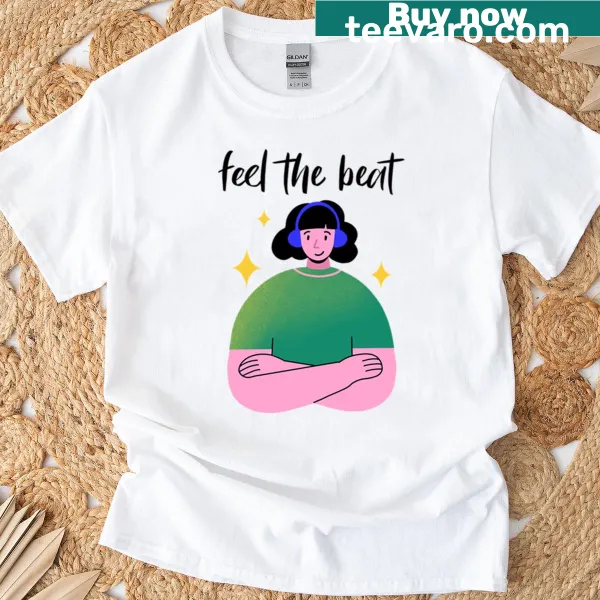 T-shirt for music lovers with typographic design