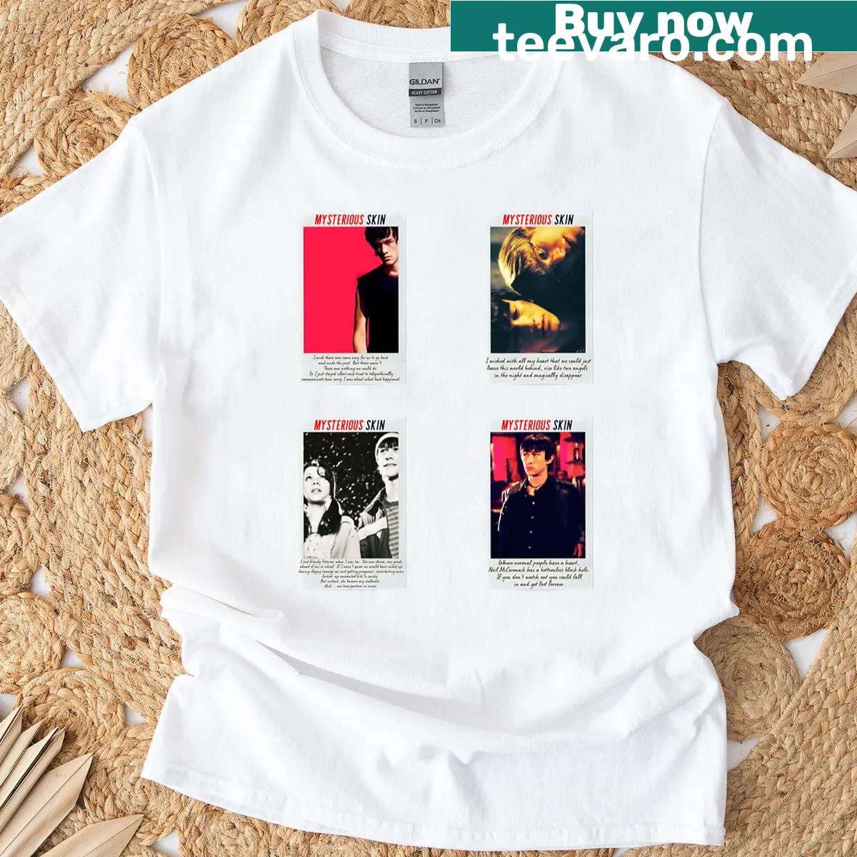 Mysterious Skin T-shirt featuring iconic film imagery — on a men's t-shirt