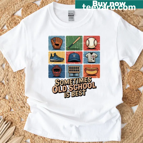 Classic baseball layout graphic on t-shirt