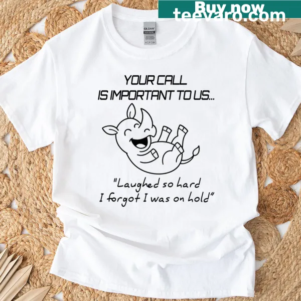 Sarcastic laughing rhino graphic on oversized T-shirt