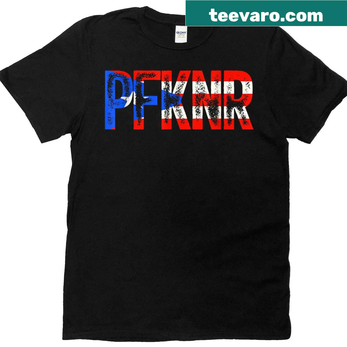 Distressed Puerto Rico flag graphic on a vintage-style shirt — on a men's t-shirt