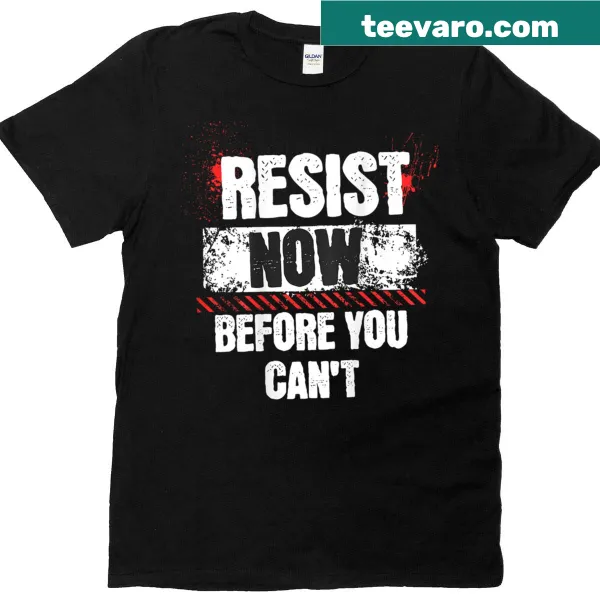 Bold anti-Trump typography t-shirt with a call to action