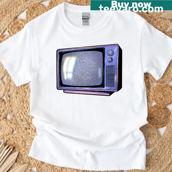 Graphic t-shirt inspired by static from vintage television