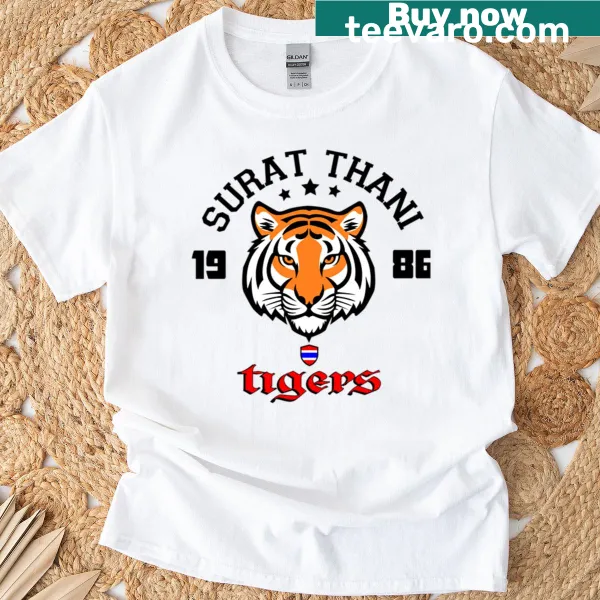 Vintage Surat Thani Tigers T-shirt celebrating 1986 team