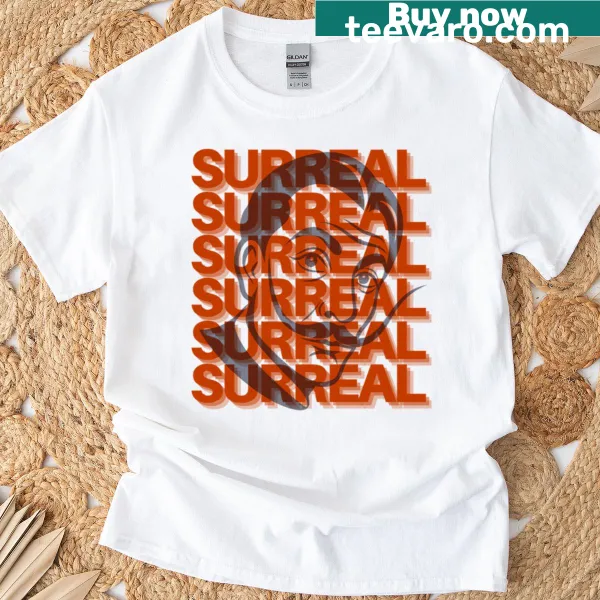 Surreal design inspired by Salvador Dali on a T-shirt