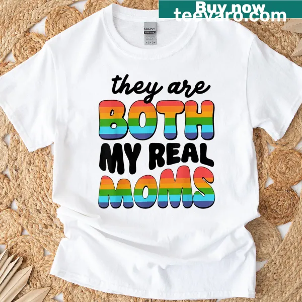 Cute toddler T-shirt featuring the message about having two moms
