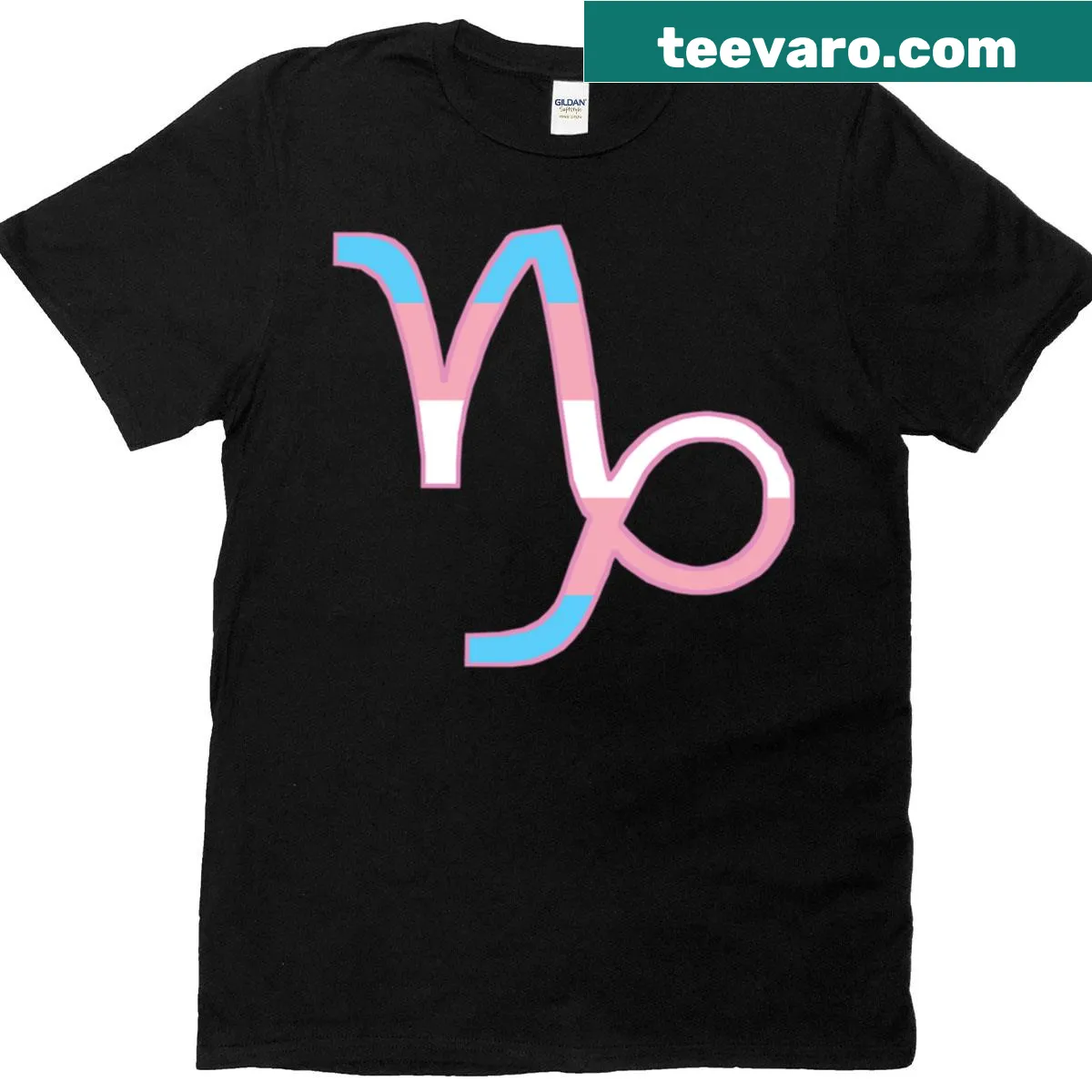 Typography featuring the Capricorn symbol on a T-shirt — on a men's t-shirt