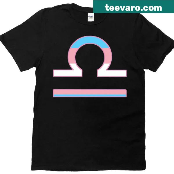 T-shirt featuring Libra scales symbol for trans individuals