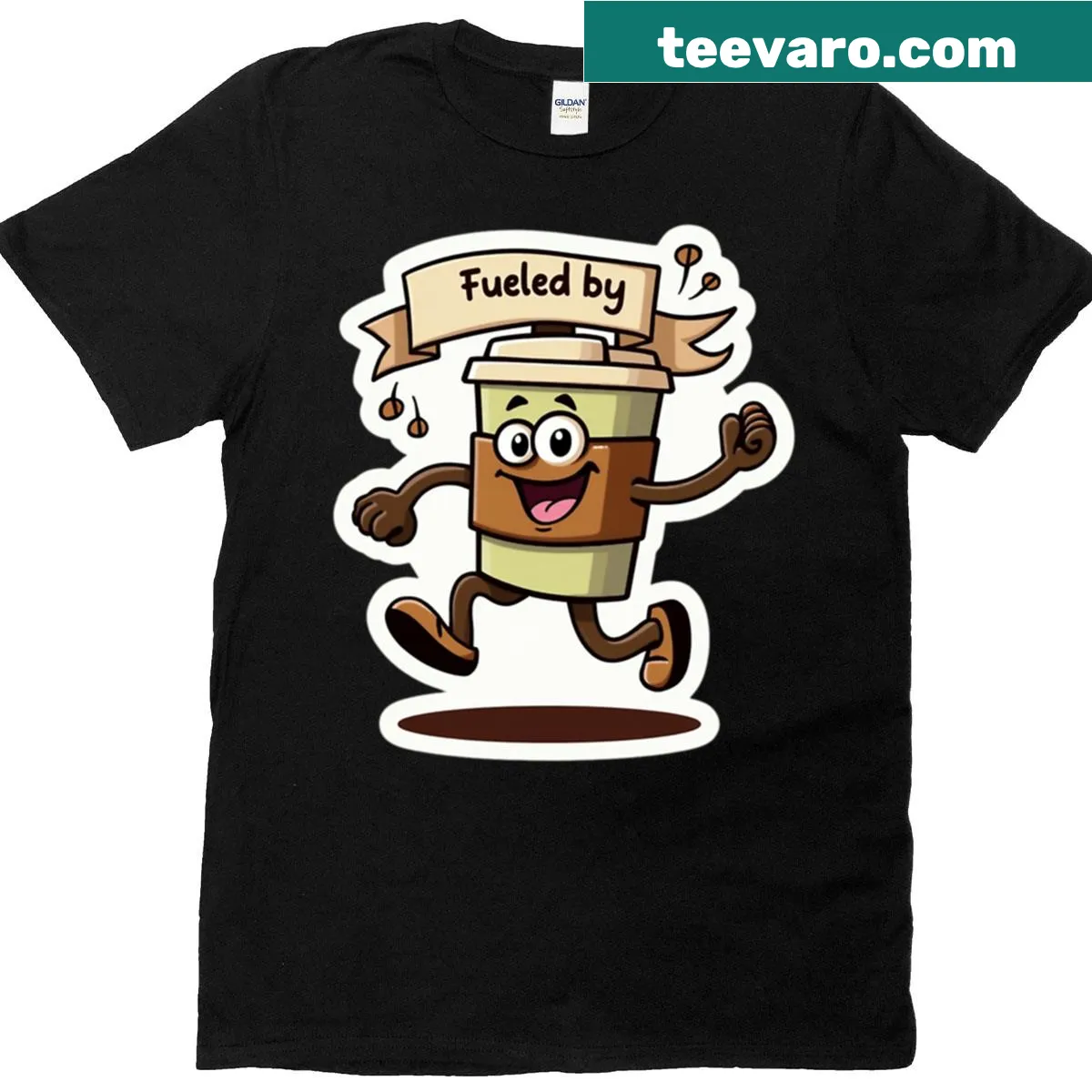 Illustration of coffee culture on a t-shirt — on a men's t-shirt