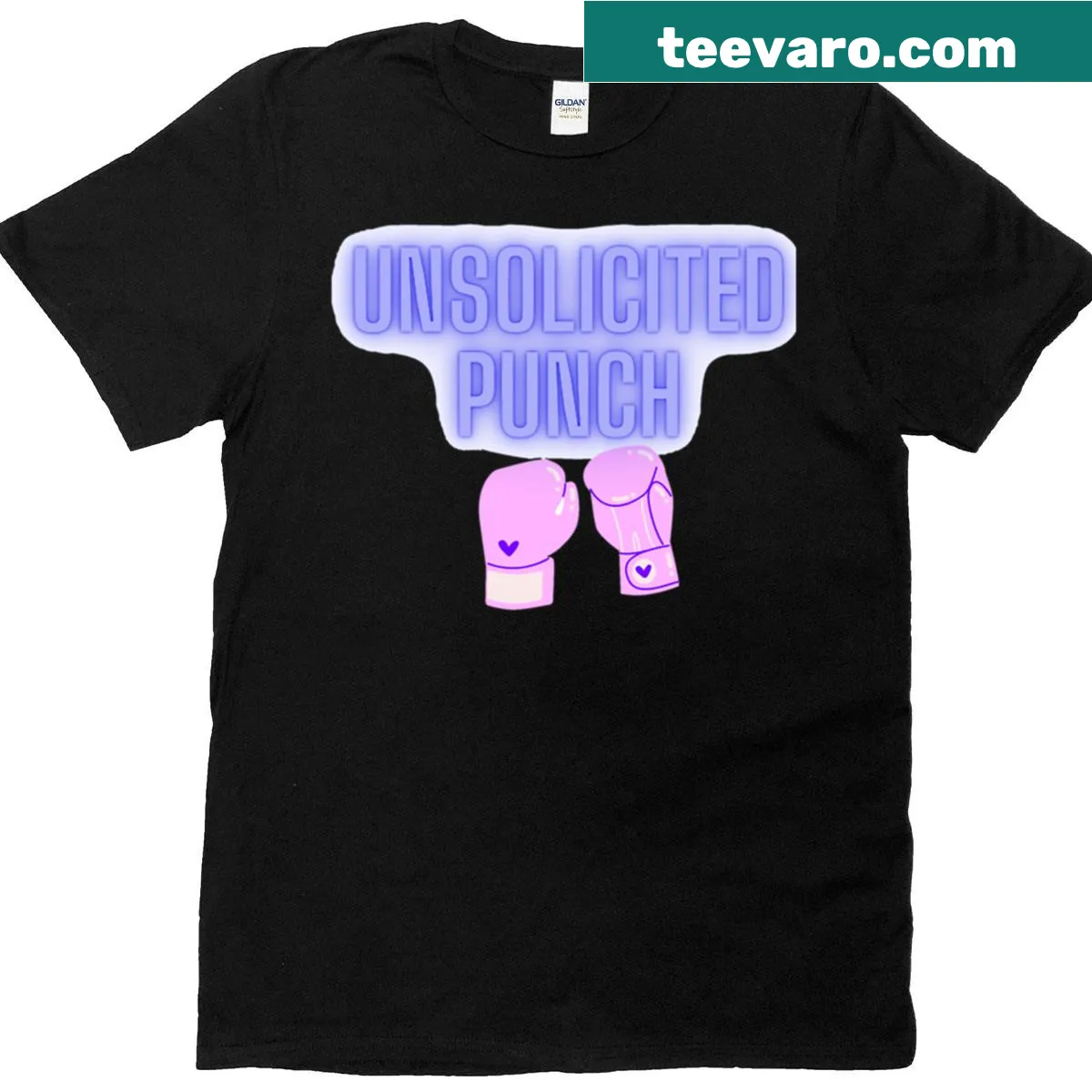 Playful T-shirt with 'Unsolicited Punch' graphic — on a men's t-shirt