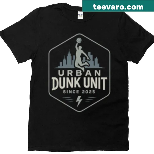 Oversized T-shirt with an urban street basketball graphic