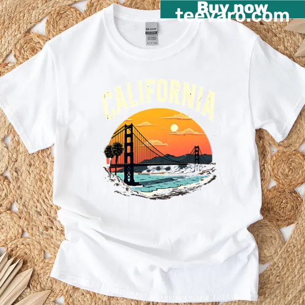 Vintage California Sunset T-shirt featuring a serene sunset design