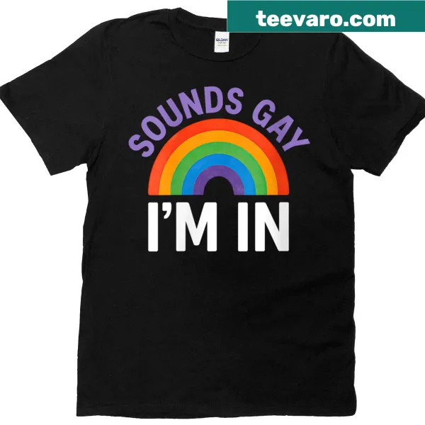 Vibrant t-shirt featuring rainbow flag and playful LGBTQ+ saying
