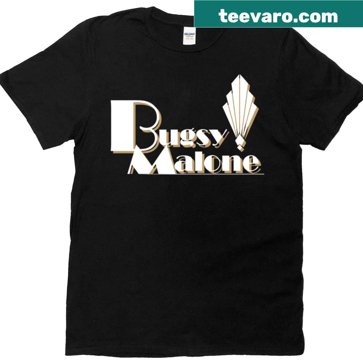 Vintage distressed 1976 Gangster t-shirt design — on a men's t-shirt