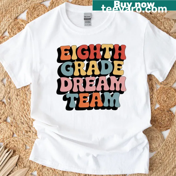 Retro back-to-school t-shirt for 8th graders