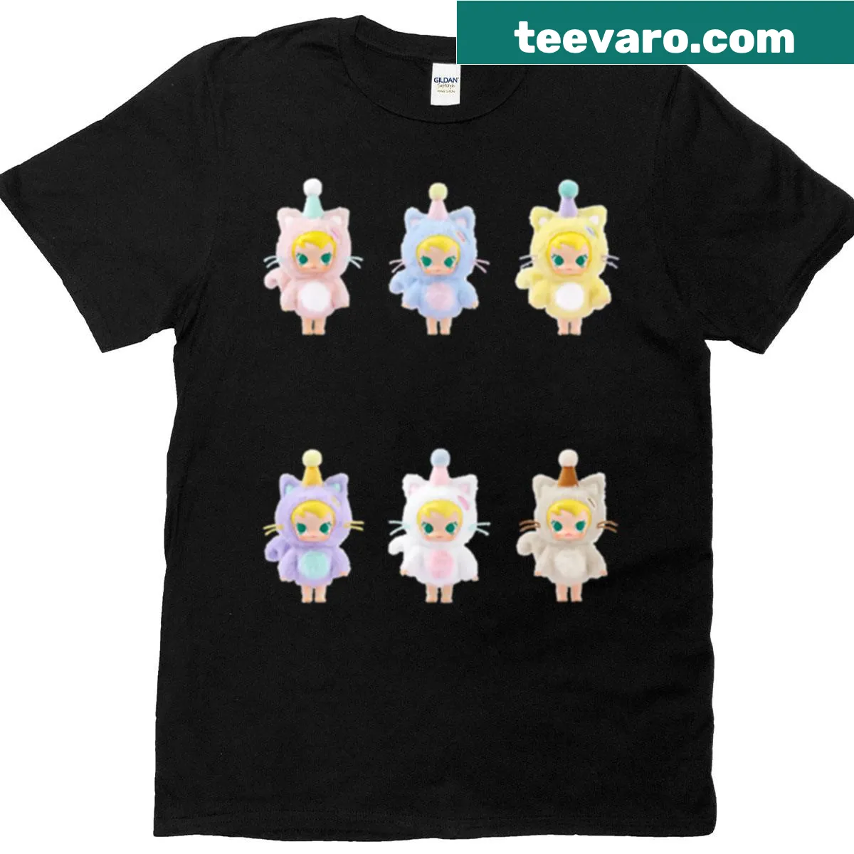 Cute T-shirt featuring Baby Molly from the Pocket Friends Series — on a men's t-shirt