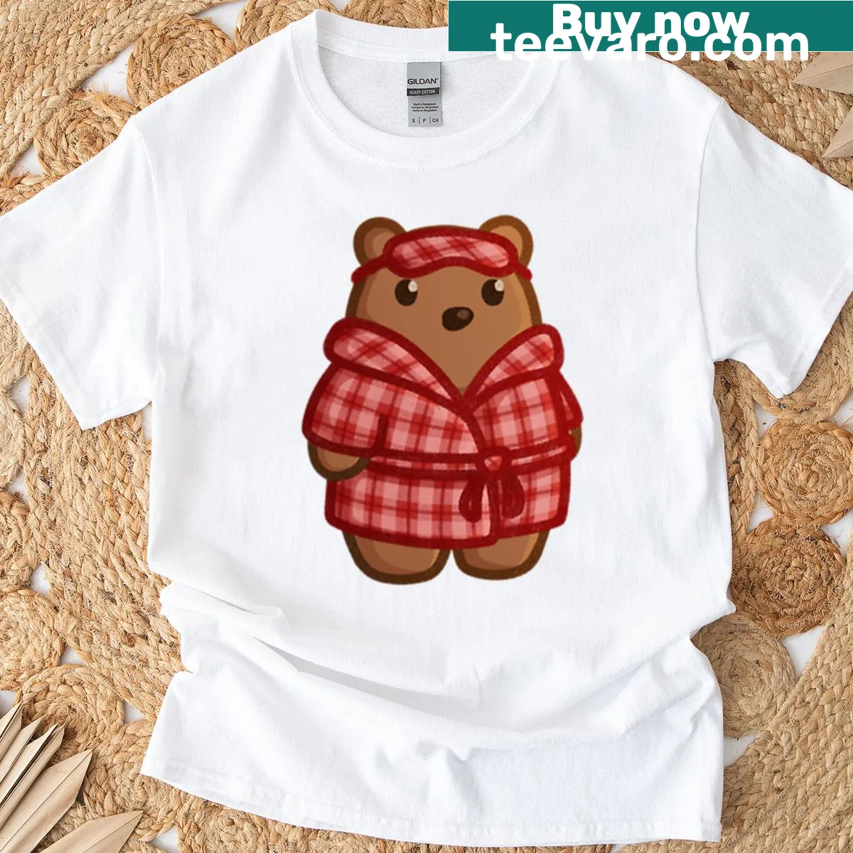 Cute Kids T-shirt with Playful Basil Illustrations — on a men's t-shirt