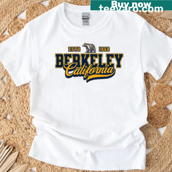 T-shirt featuring Berkeley California lettering and graphic.
