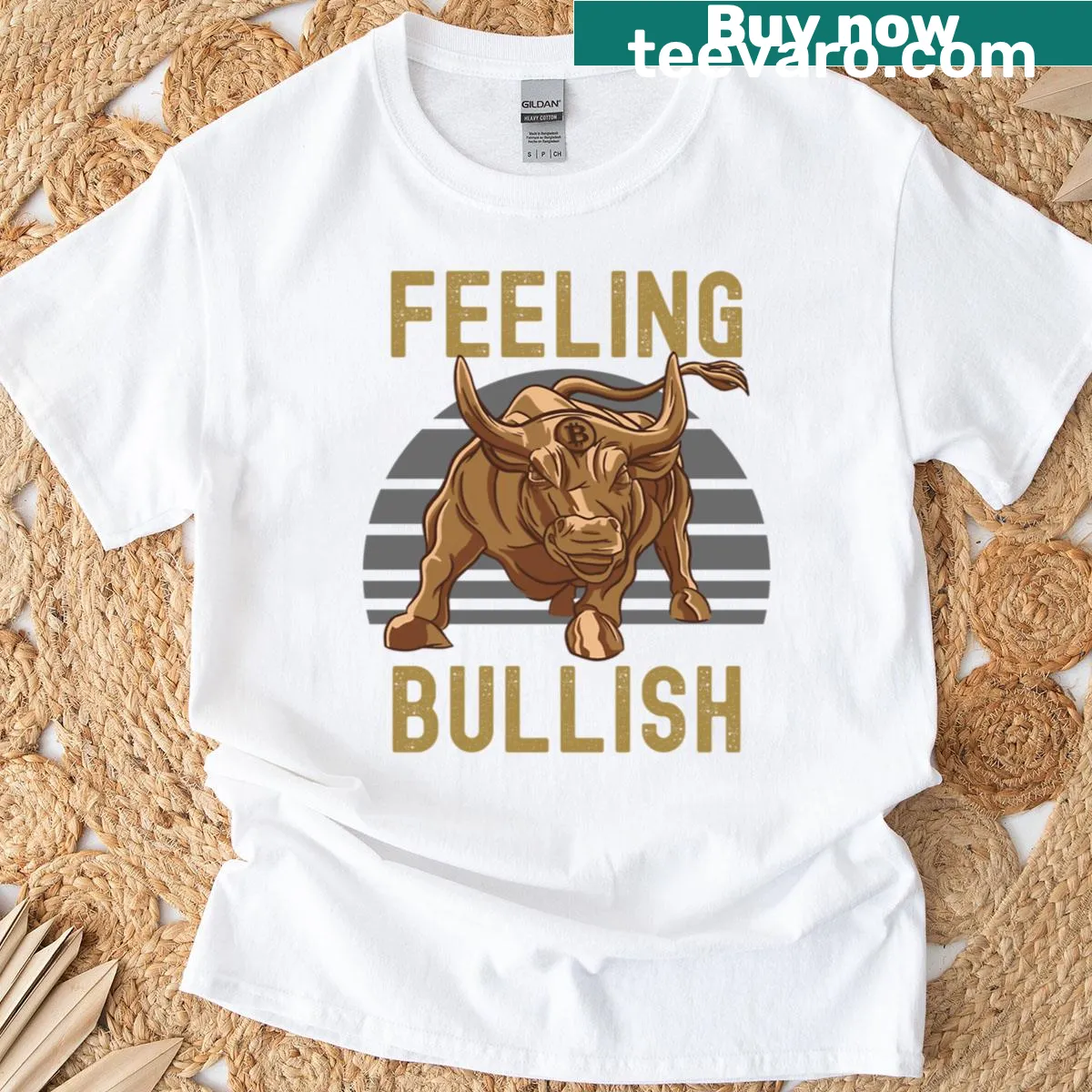 Bitcoin Trader T-shirt with Bullish Graphics — on a men's t-shirt