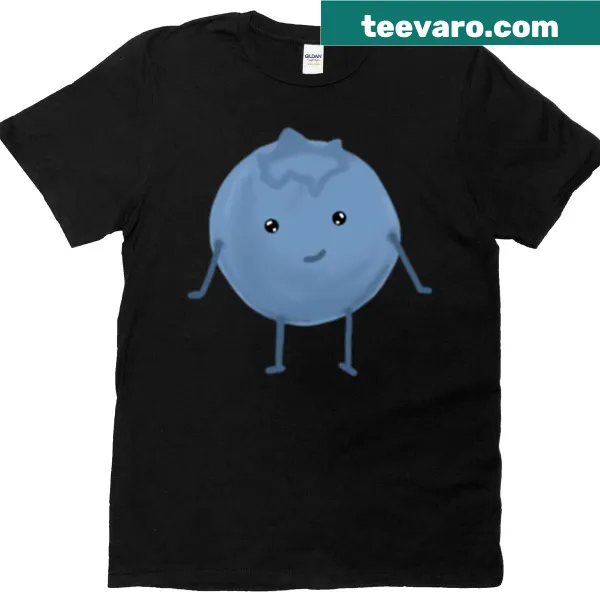 Cute cartoon design of blueberries on a T-shirt