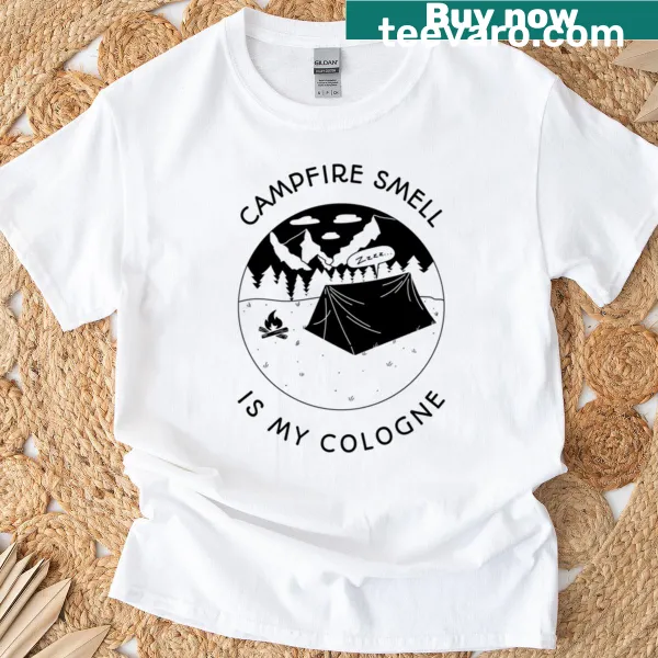 Oversized t-shirt with Campfire Smell Is My Cologne graphic