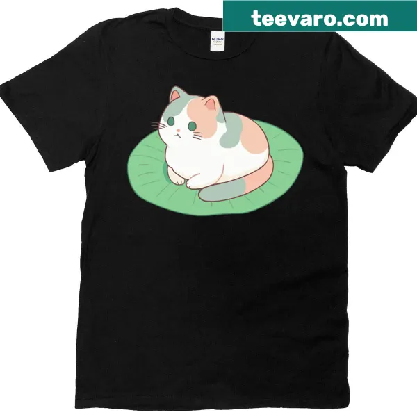 Oversized t-shirt featuring a cat on a lily pad graphic