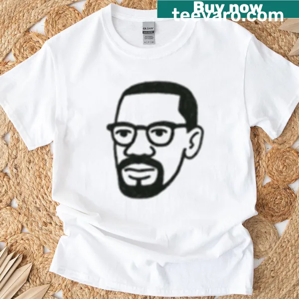 Chill illustration of Malcolm X on T-shirt