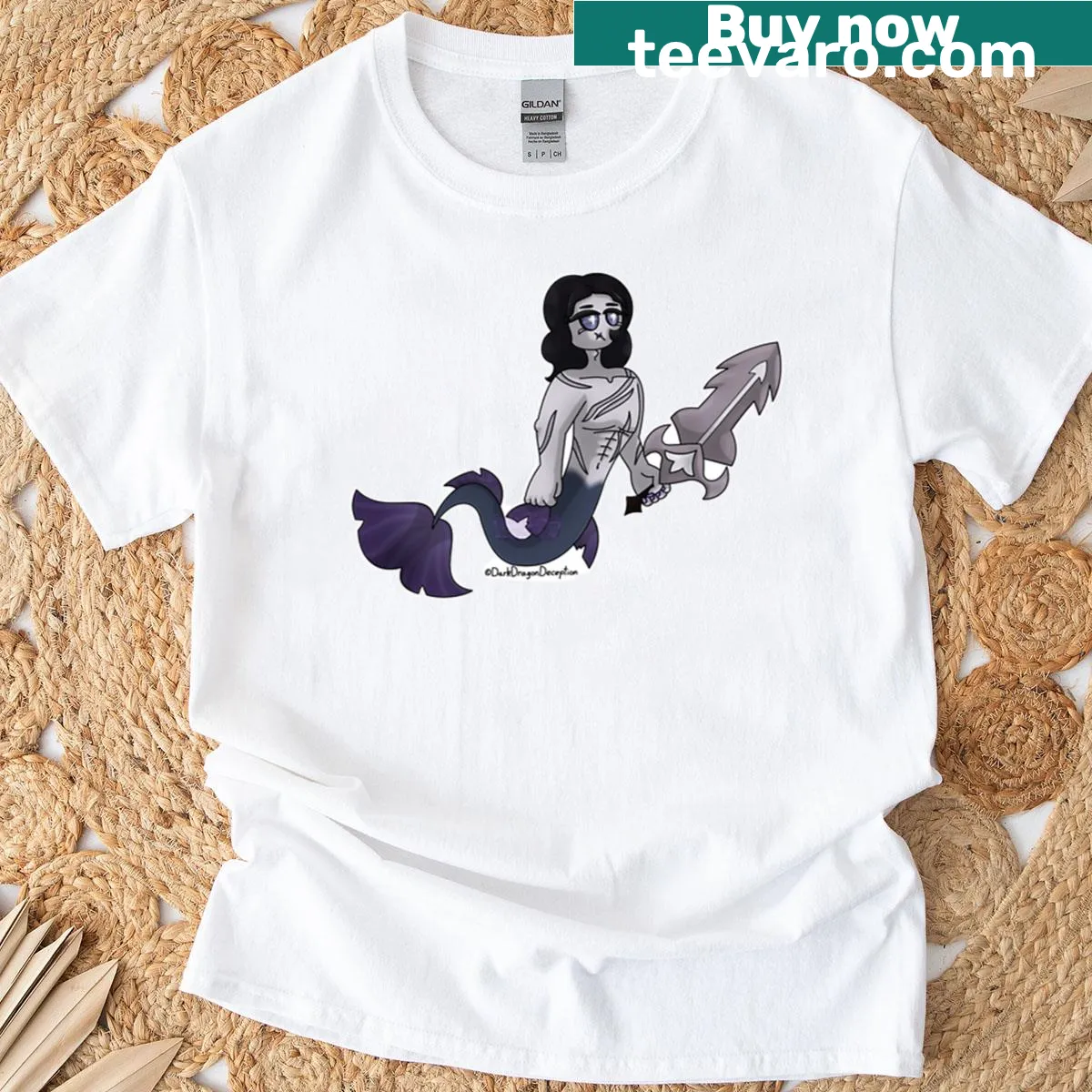 Oversized T-shirt featuring Cookierun's Silent Salt Cookie character — on a men's t-shirt