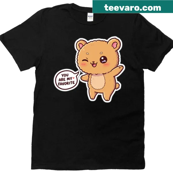 Humorous t-shirt with a winking animal and cute message