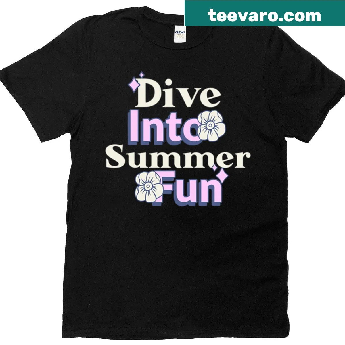 Playful summer-themed graphic T-shirt — on a men's t-shirt