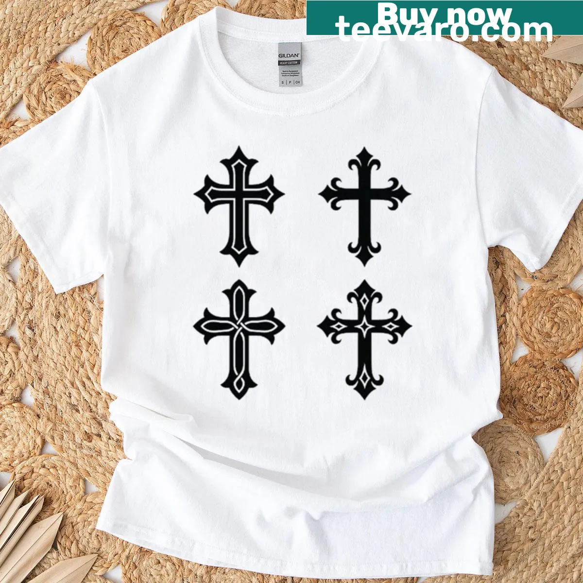 Mystical graphic design on a Divine Darkness t-shirt — on a men's t-shirt
