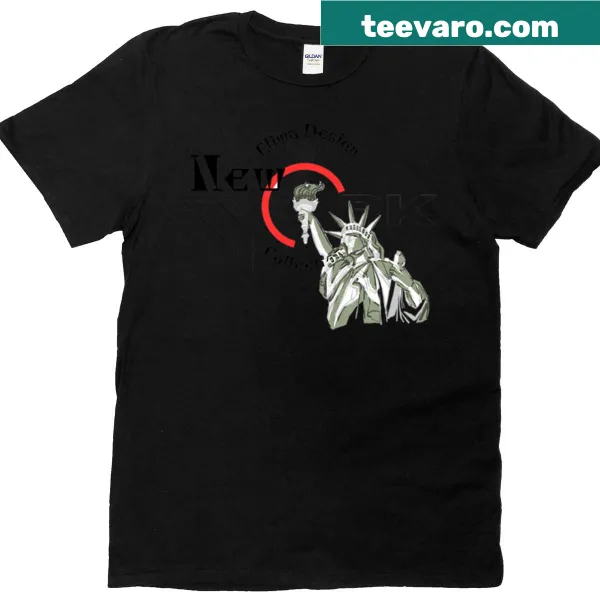Oversized T-shirt featuring abstract typography inspired by New York