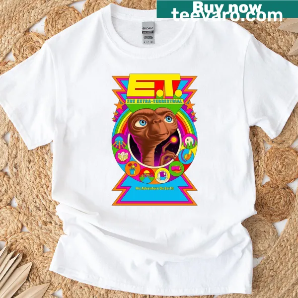 Cartoon E.T. T-shirt celebrating the classic film