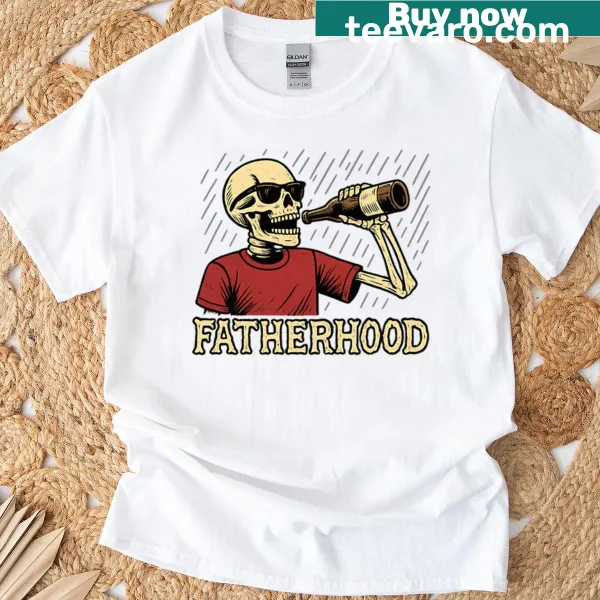 Typography stating Fatherhood Is What Always The Plan on t-shirt