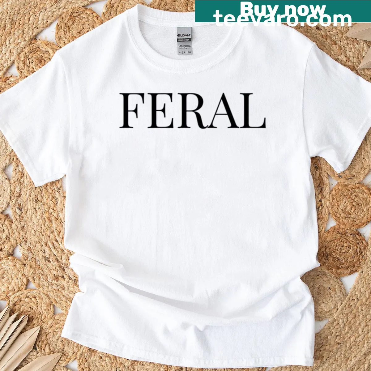 Silhouette t-shirt design representing a feral spirit — on a men's t-shirt