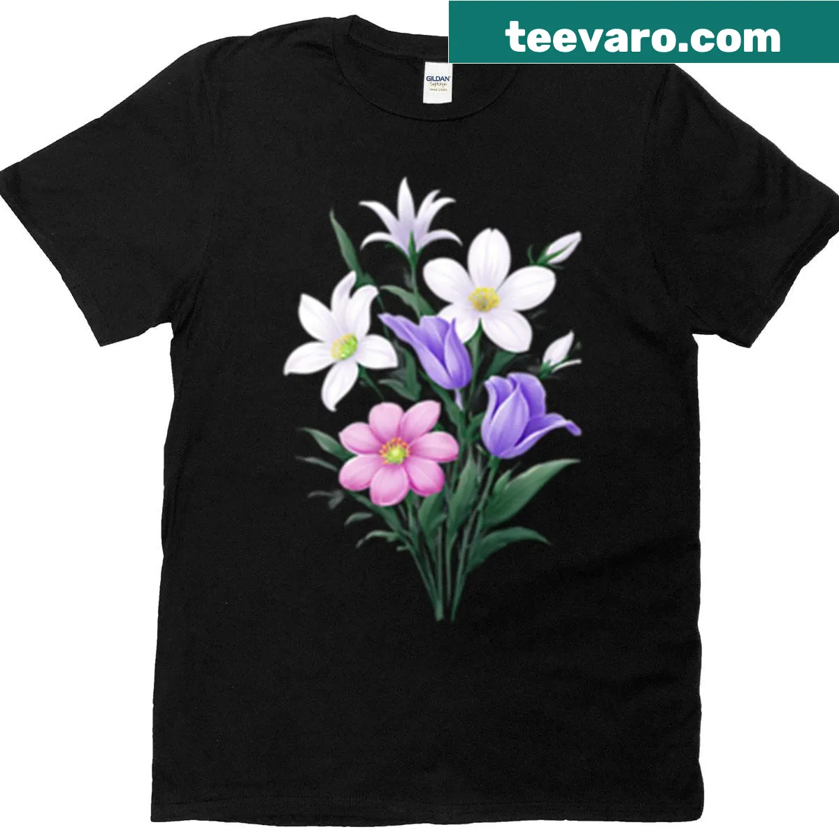 Beautiful flower illustration on t-shirt — on a men's t-shirt